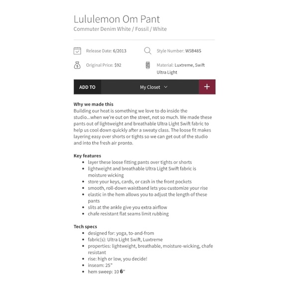 Lululemon Om Roll Down Pants 4 - Picture 7 of 10